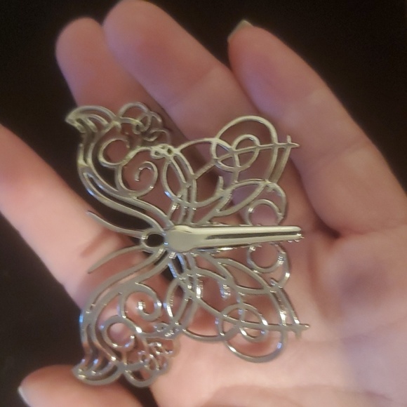 2pc Vintage Neiman Marcus Silver Butterfly Clips. - Picture 13 of 15